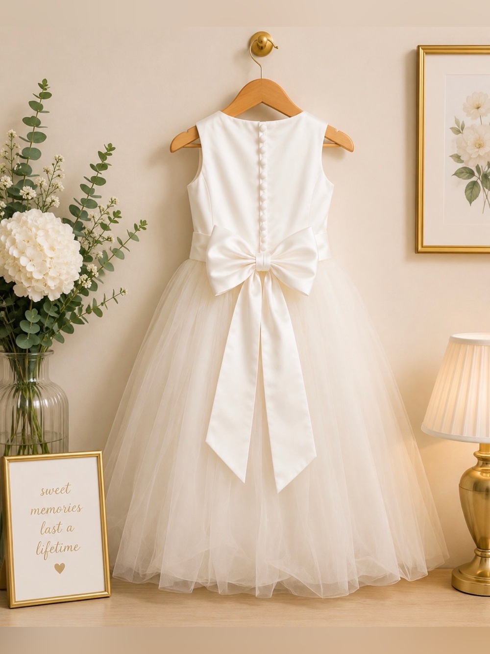 David’s bridal elegant  White Sleeveless Mock Neck A-line Wedding Dress size 5
